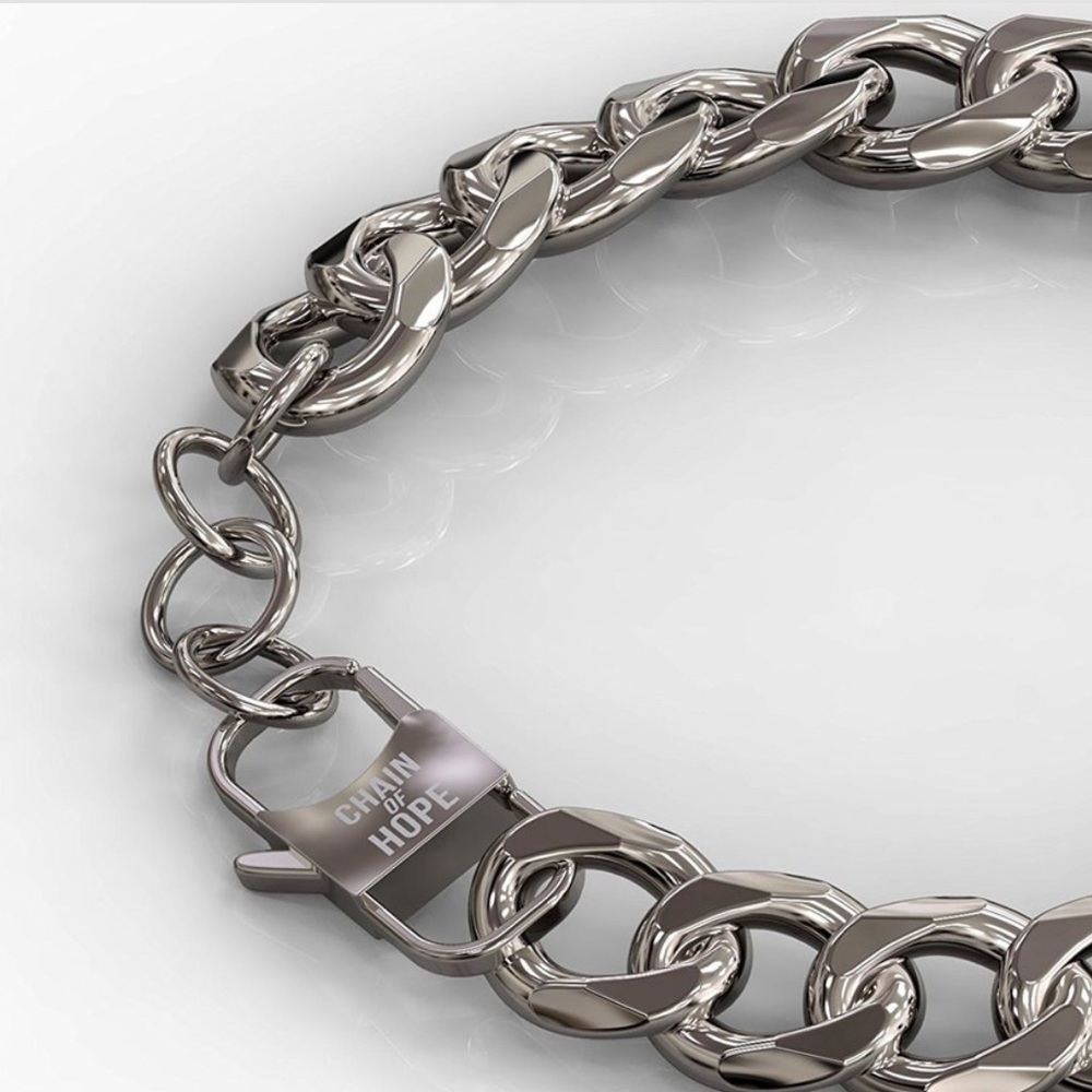 🔥NIB CHUNKY UNISEX 14K WHITE GOLD CUBAN LINK ANKLET OR BRACELET!⚡️✨